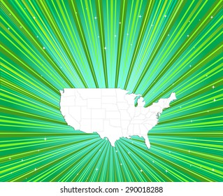 United States of America - Detailed Map with Captivating Background