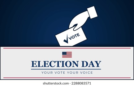 United States of America Election Day background vector illustration