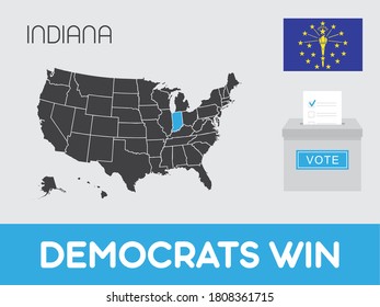 United States of America Elections Illustration for the State of Indiana