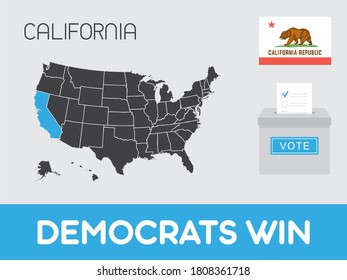 United States of America Elections Illustration for the State of California