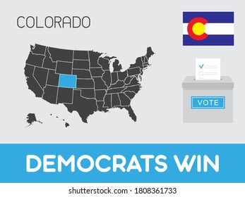 United States of America Elections Illustration for the State of Colorado