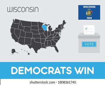 United States of America Elections Illustration for the State of Wisconsin