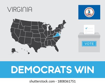 United States of America Elections Illustration for the State of Virginia