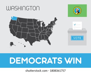 United States of America Elections Illustration for the State of Washington