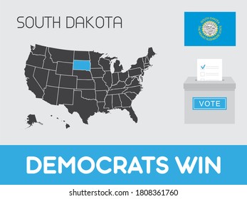 United States of America Elections Illustration for the State of South Dakota