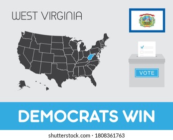 United States of America Elections Illustration for the State of West Virginia