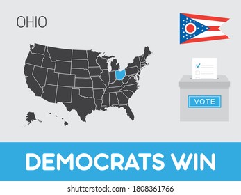 United States of America Elections Illustration for the State of Ohio