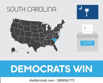 United States of America Elections Illustration for the State of South Carolina