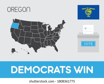 United States of America Elections Illustration for the State of Oregon