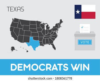 United States of America Elections Illustration for the State of Texas