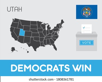 United States of America Elections Illustration for the State of Utah