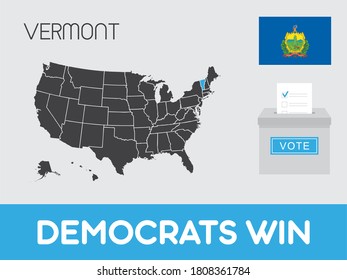 United States of America Elections Illustration for the State of Vermont