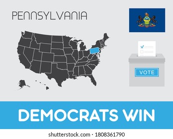 United States of America Elections Illustration for the State of Pennsylvania