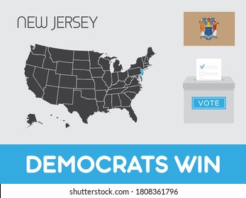 United States of America Elections Illustration for the State of New Jersey