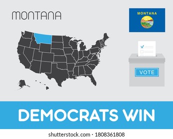 United States of America Elections Illustration for the State of Montana