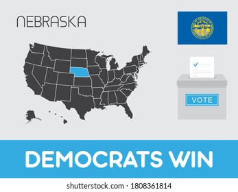 United States of America Elections Illustration for the State of Nebraska