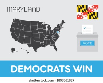 United States of America Elections Illustration for the State of Maryland