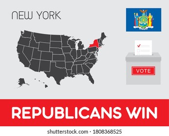 United States of America Elections Illustration of the State of New York