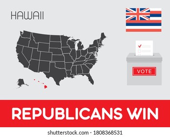 United States of America Elections Illustration of the State of Hawaii