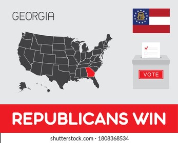 United States of America Elections Illustration of the State of Georgia