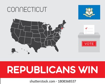 United States of America Elections Illustration of the State of Connecticut