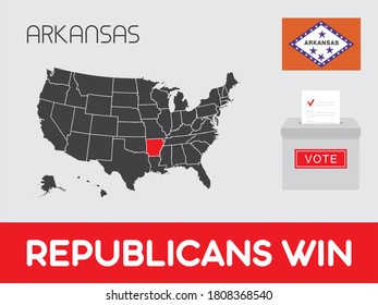 United States of America Elections Illustration of the State of Arkansas