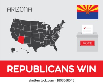 United States of America Elections Illustration of the State of Arizona