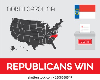 United States of America Elections Illustration of the State of North Carolina