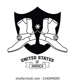 United States of America emblem in black and white