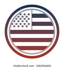 united states of america emblem with circular shape