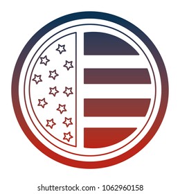 united states of america emblem with star shape