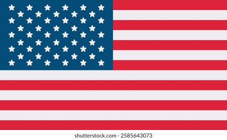 United States of America Flag. Accurate Proportions and Official Colors.Vector illustration.