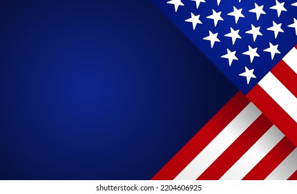 United States America flag background with copy space area. Suitable use American holiday events.