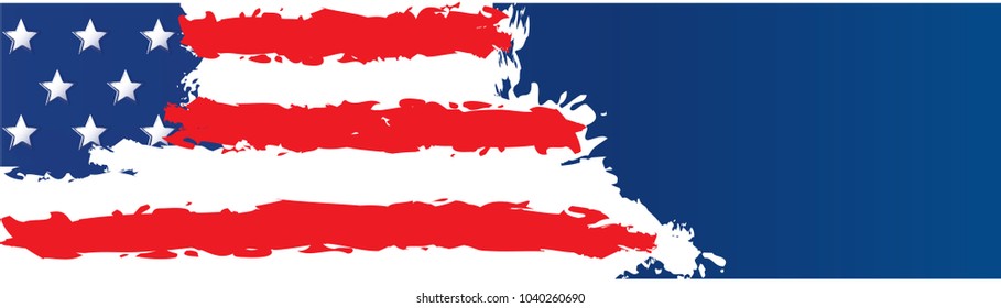 United States of America Flag Banner 