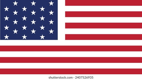 United States of America flag. The correct proportions and color