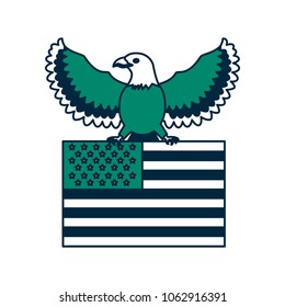 united states of america flag with eagle