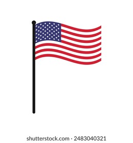 United States of America flag. Flat vector