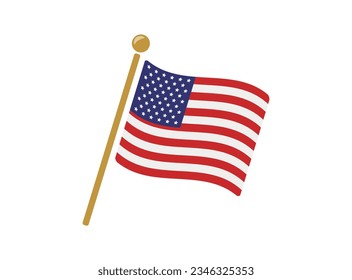 united states of america flag icon vector illustration