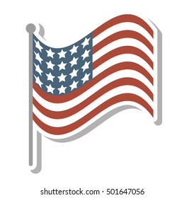 united states of america flag icon vector illustration design