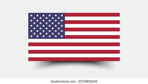 United States of America flag official colors and proportion digital vector illustration