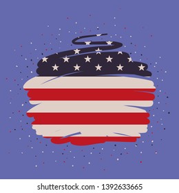 united states of america flag painting