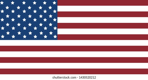 The United States of America flag pastel color Vector Illustration.United States of America national symbol.