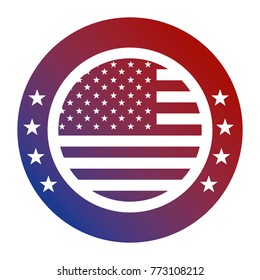 united states of america flag patriotism button icon
