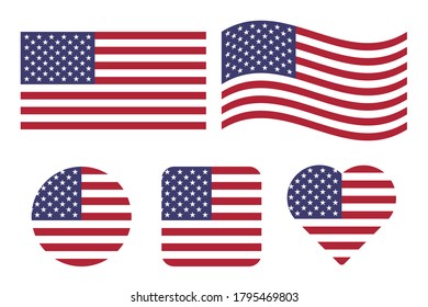 United States of America flag set
