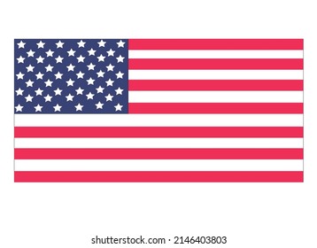 The United States of America Flag. Uncle Sam's country. Vector Illustration.