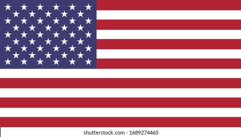 United States Of America Flag - USA - Vector Illustration