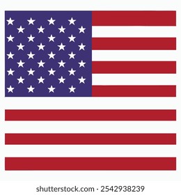 United States of America flag USA flag vector American waving flag clipping art. USA flag icon.