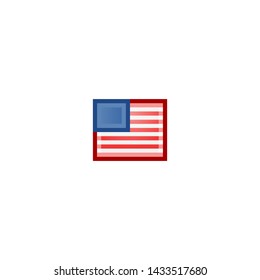 United States Of America Flag Vector Icon. Isolated USA Flag Emoji, Emoticon, Illustration