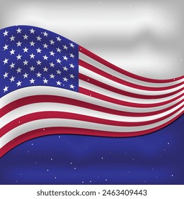 United States America Flag Vector design Template