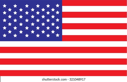 United States america Flag Vector red white blue